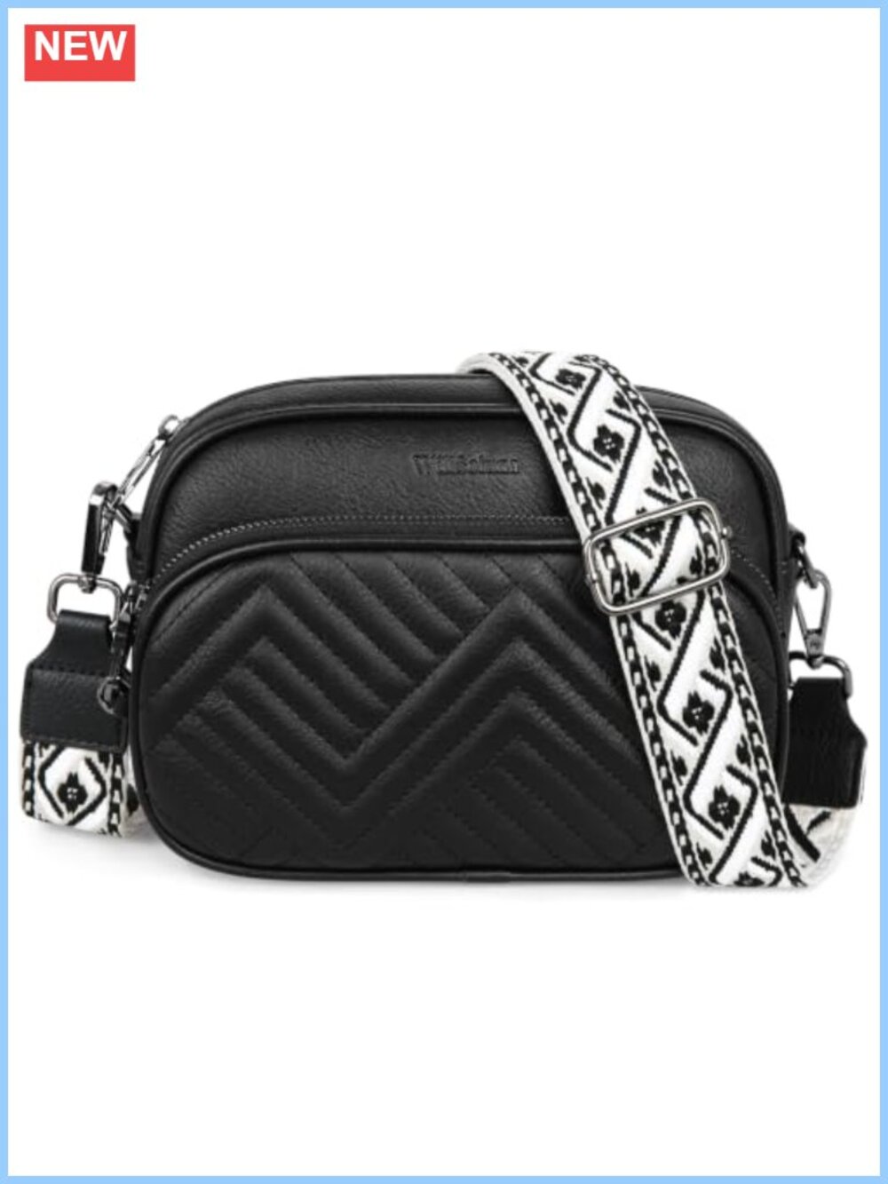 Faux Leather Crossbody Bag Anti-Theft Small Purse Adjustable Strap
